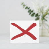 Alabama-Flagge Postkarte (Stehend Vorderseite)