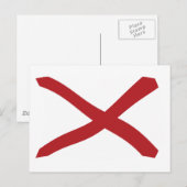 Alabama-Flagge Postkarte (Vorne/Hinten)