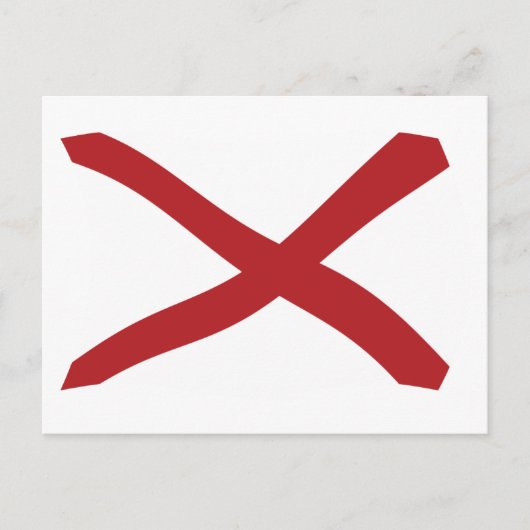 Alabama-Flagge Postkarte (Vorderseite)