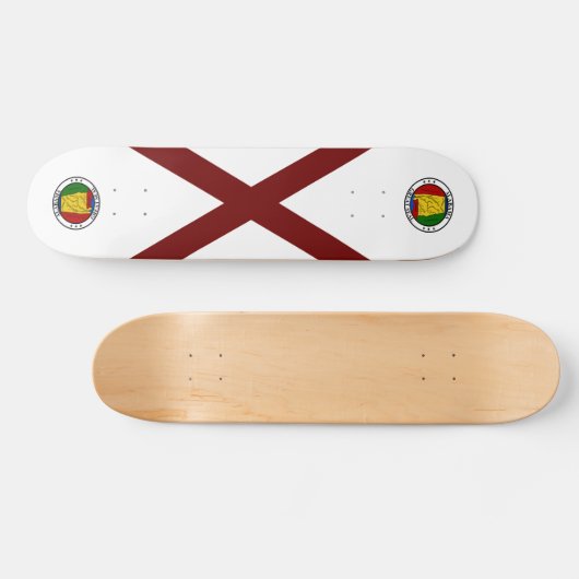 Alabama-Flagge Skateboard (Horizontal)