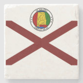 Alabama-Flagge Steinuntersetzer (Vorderseite)