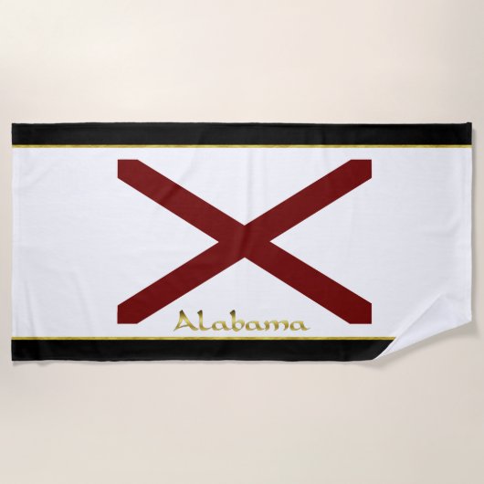 Alabama-Flagge Strandtuch (Vorderseite)