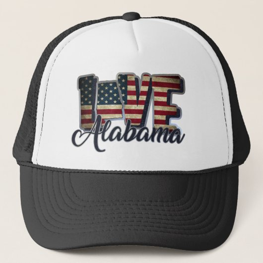 Alabama-Flagge Truckerkappe (Vorderseite)