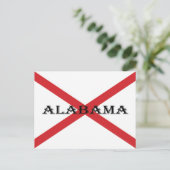 Alabama-Flagge und Banner PC-Bogen4 Postkarte (Stehend Vorderseite)