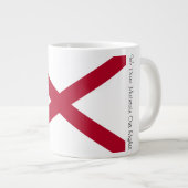 Alabama-Flagge und Motto-Tasse Jumbo-Tasse (Vorderseite Rechts)