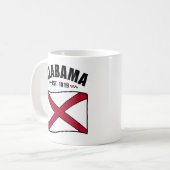 Alabama-Flagge USA Kaffeetasse (Vorderseite Links)