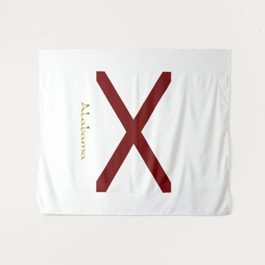 Alabama-Flagge Wandteppich (Vorderseite (Horizontal))