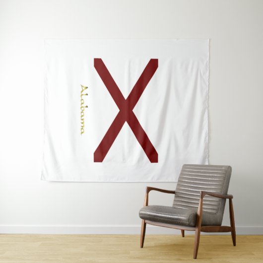 Alabama-Flagge Wandteppich (Beispiel (Horizontal))