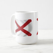 Alabama-Flaggen-Tasse Kaffeetasse (Vorderseite Links)
