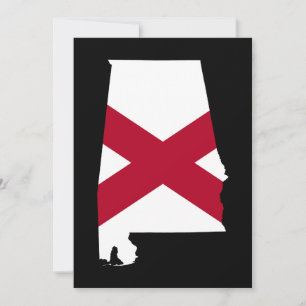 Alabama-Flaggenfarben Einladung