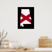 Alabama-Flaggenfarben Poster (Küche)