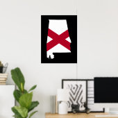 Alabama-Flaggenfarben Poster (Heimbüro)