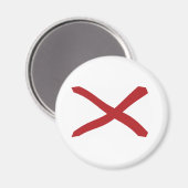 Alabama-Flaggenmagnet Magnet (Vorderseite/Rückseite)