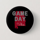 Alabama Football Tailgate Game Day Vibes Fall Button (Vorderseite)