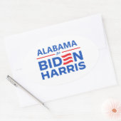 Alabama für Biden Harris Ovaler Aufkleber (Umschlag)