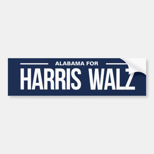 Alabama für Harris Walz 2024 Autoaufkleber (Vorne)