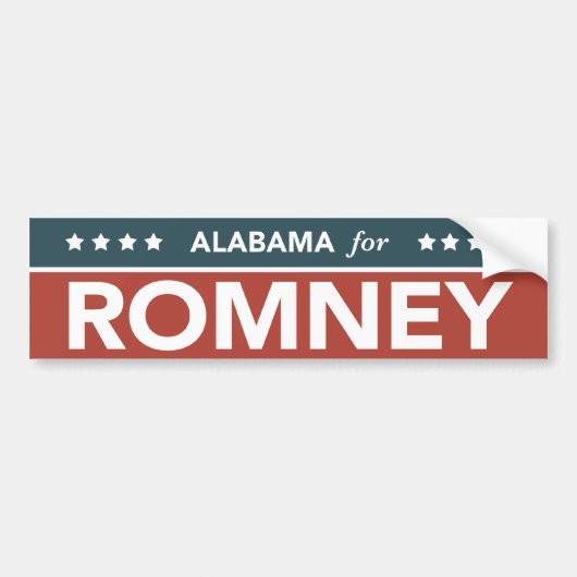 Alabama für Mitt Romney Autoaufkleber 2012 (Vorne)