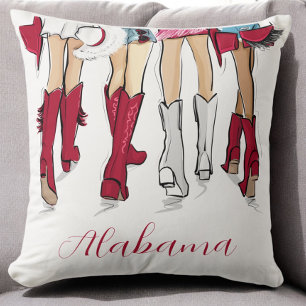 Alabama Game Day Cowgirl Mode Illustration Kissen