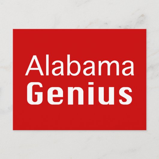 Alabama Genius Geschenke Postkarte (Vorderseite)