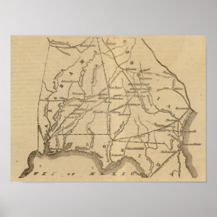 Alabama, Georgien, Florida Poster