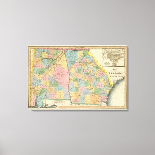 Alabama, Georgien Leinwanddruck (Vorderseite)