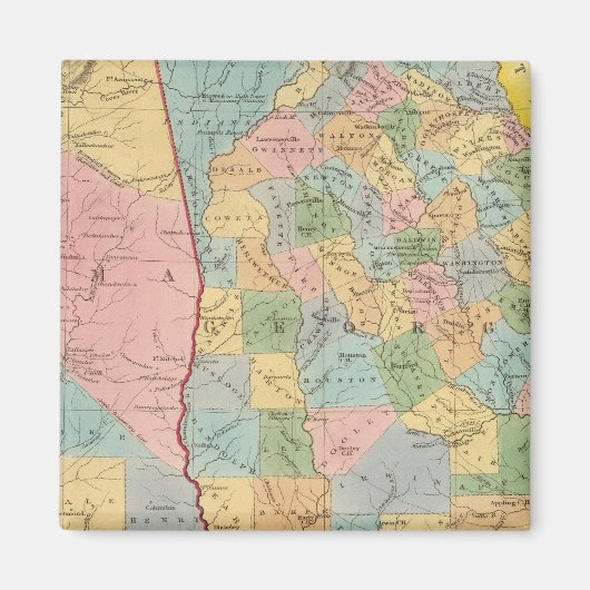 Alabama, Georgien Magnet (Vorne)