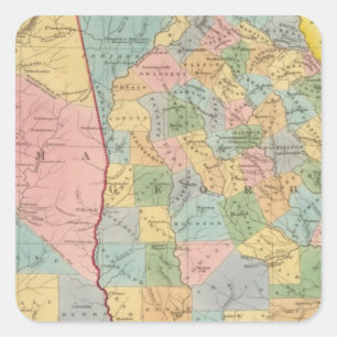 Alabama, Georgien Quadratischer Aufkleber