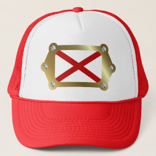 Alabama gerahmt Flag Hat Truckerkappe