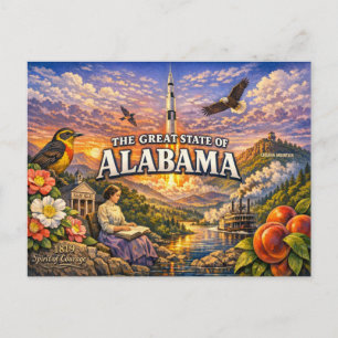 Alabama Grußkarte Postkarte