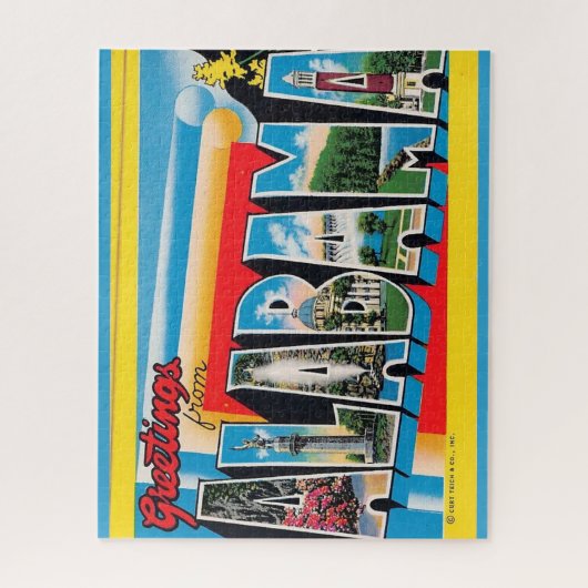 Alabama Grußkarte Puzzle (Vertikal)