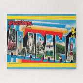 Alabama Grußkarte Puzzle (Horizontal)