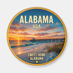 Alabama Gulf Coast Sonnenuntergang Escape 🟡 Magnet