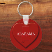 Alabama Heart Map Schlüsselanhänger (Vorderseite)