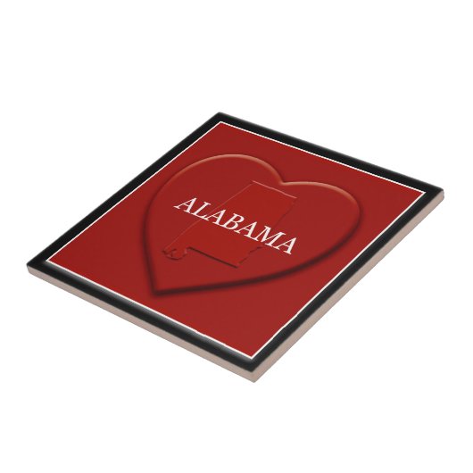 Alabama Heart Map Tile Fliese (Seite)