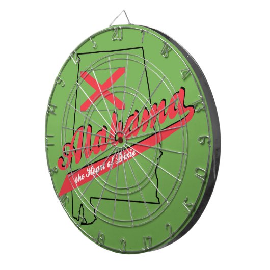 Alabama Heart of Dixie Dartscheibe (Vorderseite rechts)