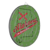 Alabama Heart of Dixie Dartscheibe (Vorderseite Links)