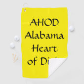 Alabama Heart of Dixie Monogram Golfhandtuch (Insitu)