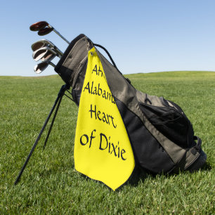 Alabama Heart of Dixie Monogram Golfhandtuch