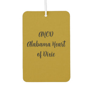 Alabama Heart of Dixie Monogramm  Autolufterfrischer