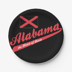 Alabama Heart of Dixie Pappteller