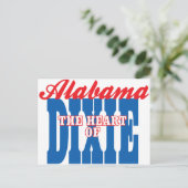 Alabama Heart of Dixie Postkarte (Stehend Vorderseite)