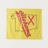 Alabama Heart of Dixie Wandteppich (Vorderseite (Horizontal))