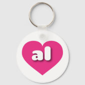 Alabama Heissrosa Herz - I Liebe Schlüsselanhänger (Vorderseite)