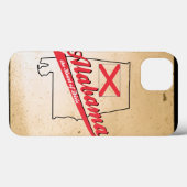 Alabama Herz Dixie mit braunem Hintergrund Case-Mate iPhone Hülle (Rückseite (Horizontal))