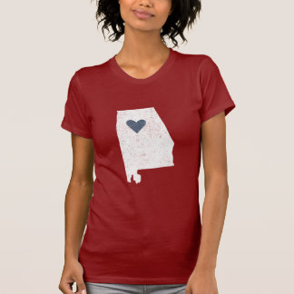 Alabama-Herz-Shirt (weiß) - kundengerecht! T-Shirt