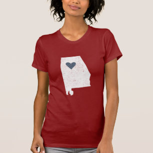 Alabama-Herz-Shirt (weiß) - kundengerecht! T-Shirt