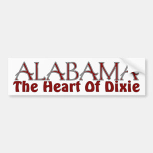 Alabama-Herz von Dixie Autoaufklebern Autoaufkleber