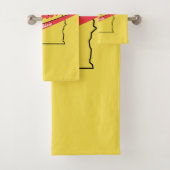 Alabama Herz von Dixie Badhandtuch Set (Insitu)