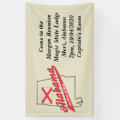 Alabama Herz von Dixie Banner (Vertikal)