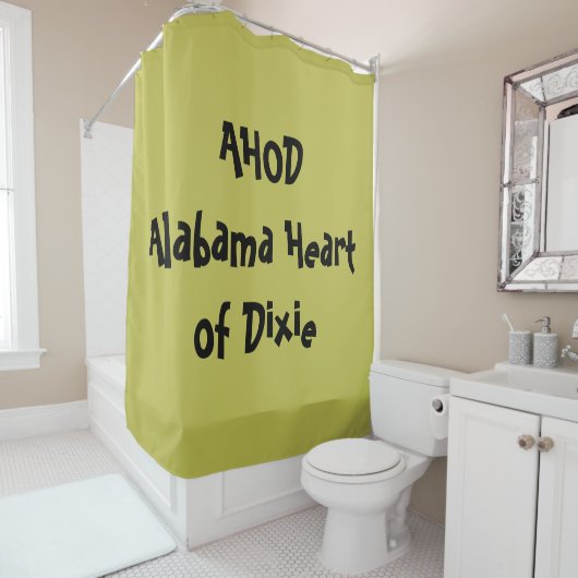 Alabama Herz von Dixie Duschvorhang (Beispiel)